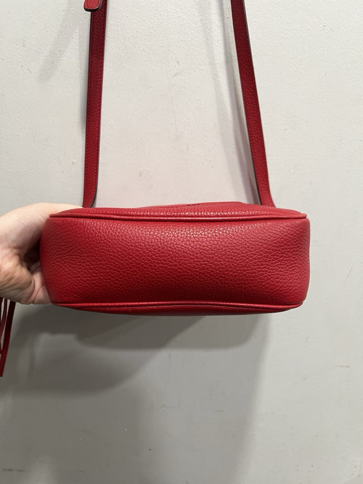Gucci Red Soho Crossbody Bag With Box Duster & Authenticity