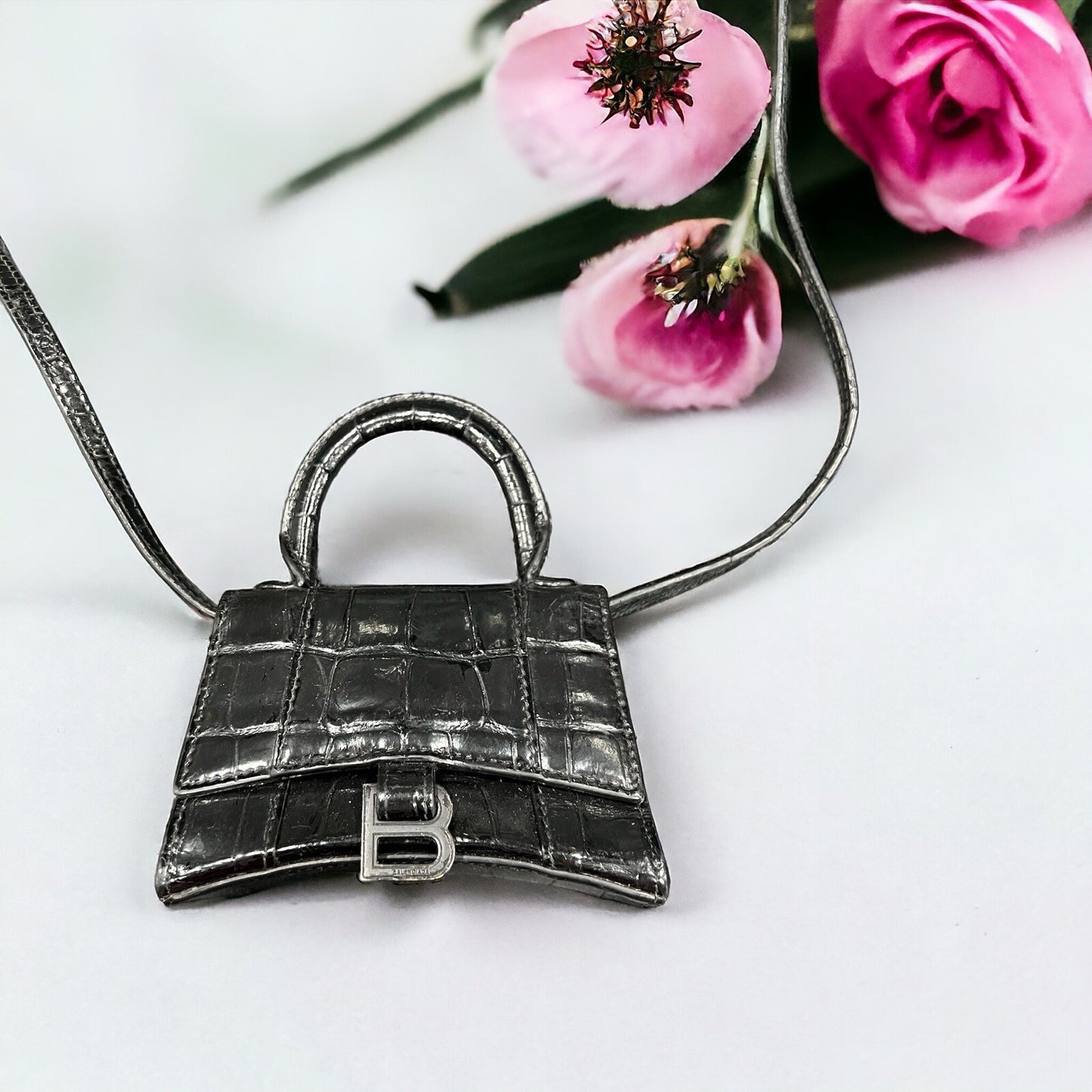 Balenciaga Mini Croc Embossed Crossbody Bag AUTHENTIC