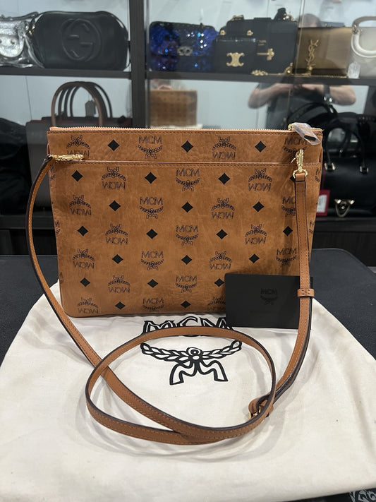 MCM Crossbody Pouch in Visetos Original $490.00 NEW