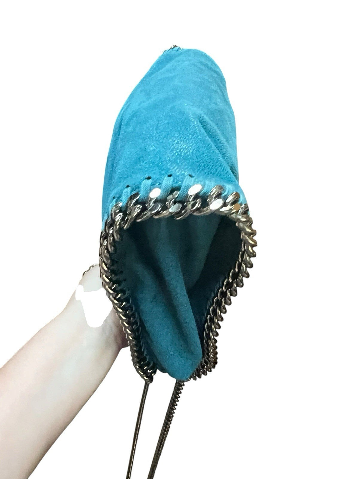 Stella McCartney Mini Teal Fabella Chain Bag Retail $1350