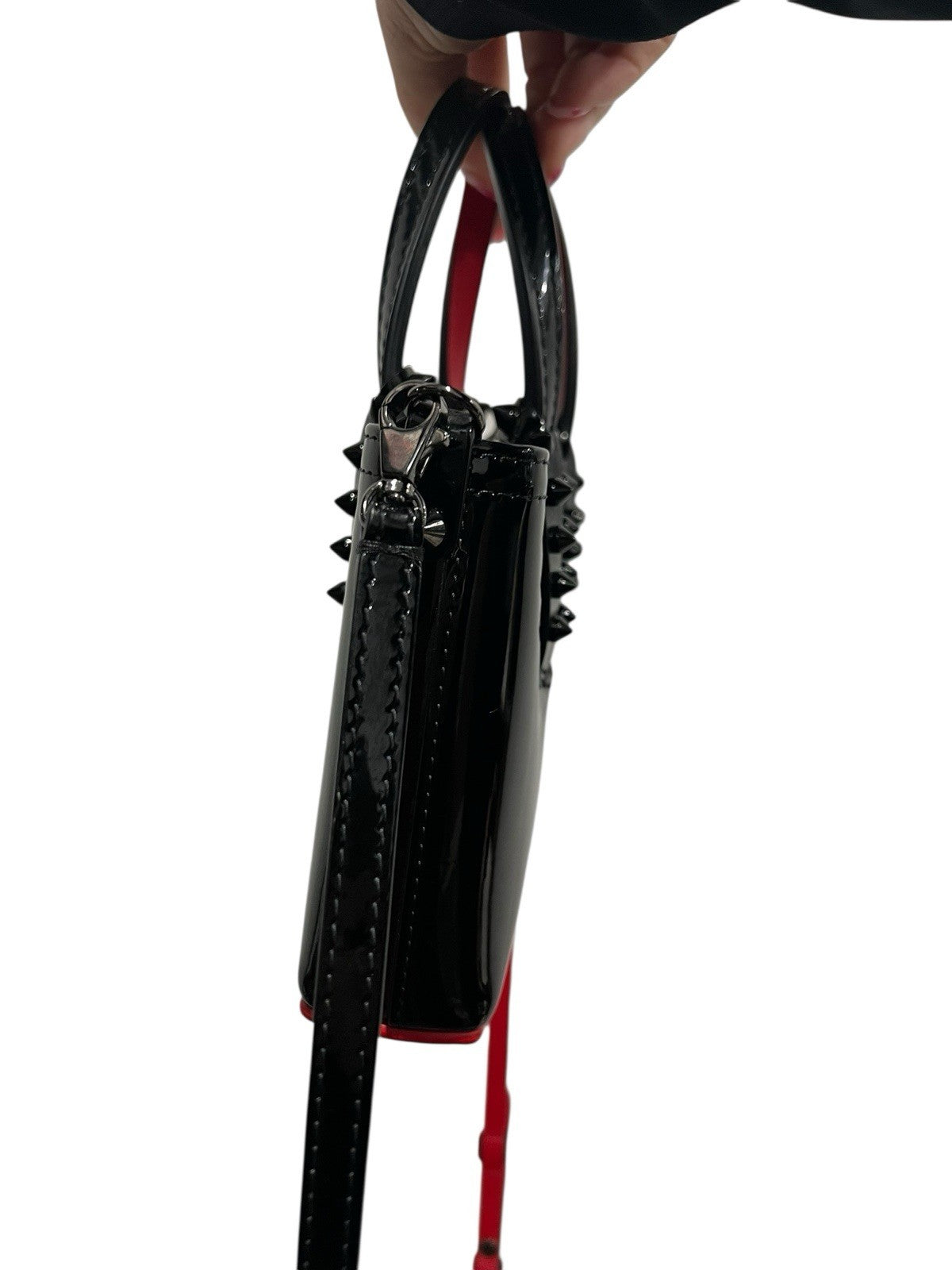 Christian Louboutin Cabas Mini Patent Noir Tote Crossbody