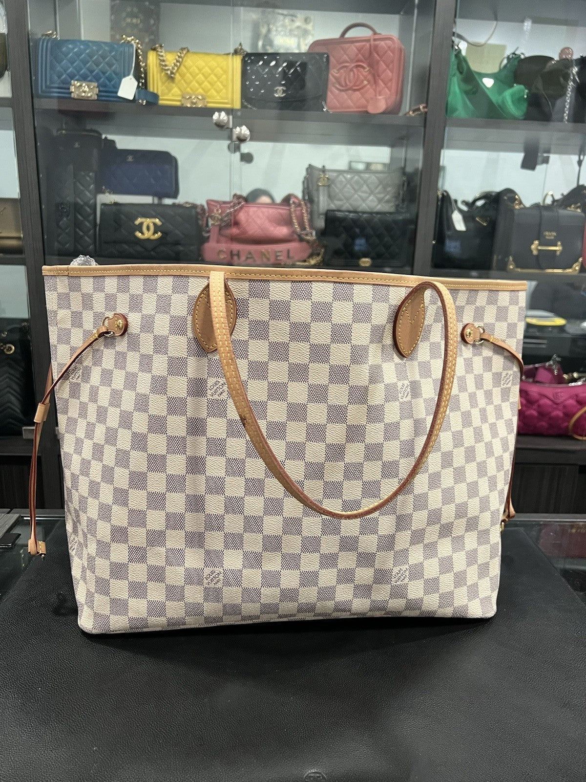 Louis Vuitton Damier Azure GM Neverfull With COA & Insert