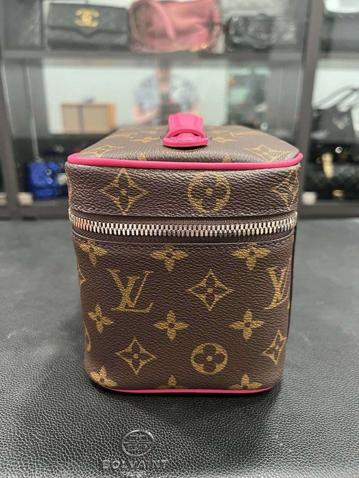 Louis Vuitton BB Nice Monogram & Pink Bag With Box Duster & Certificate