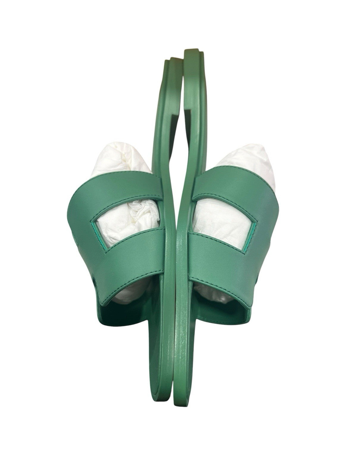 Hermes Green Vert Jungle Oran Sandals Size 41 NIB