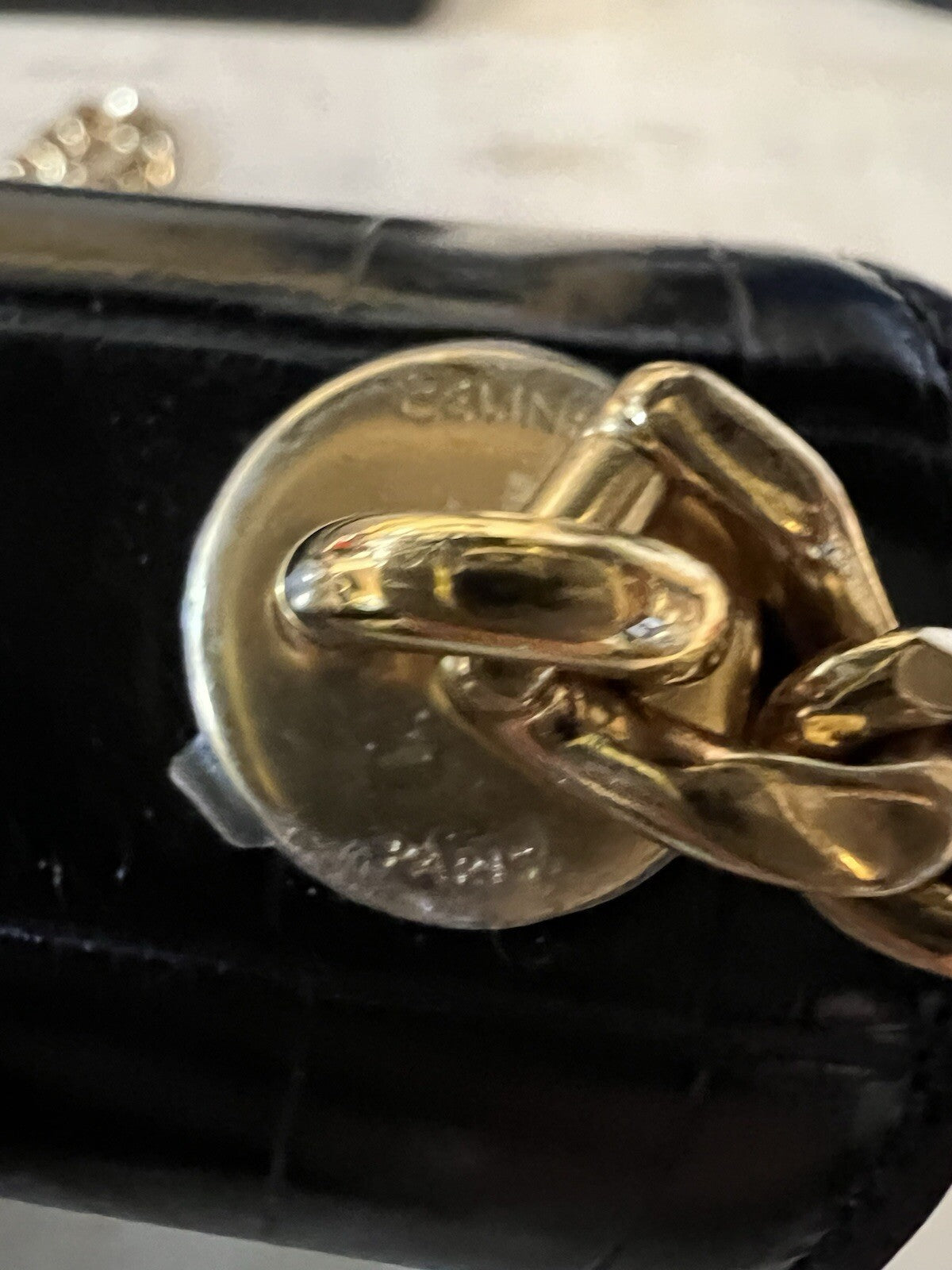 CELINE MINI CHAIN CLAUDE in NILOTICUS CROCODILE