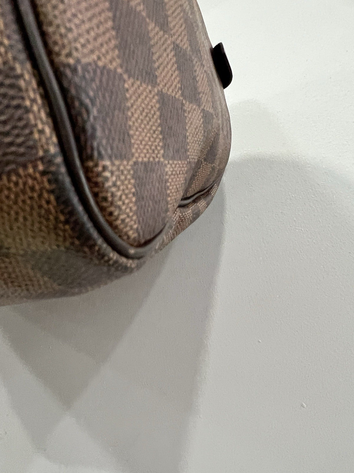 Louis Vuitton Damier Ebene 35 Complete Set Lock Key Duster Box Bag & Receipt