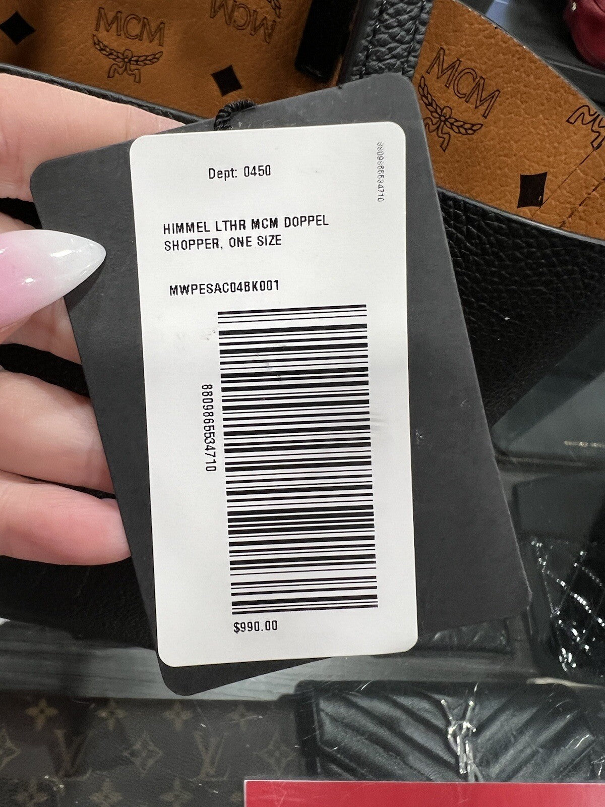 MCM Worldwide Himmel Leather Doppel Shopper Tote NWT