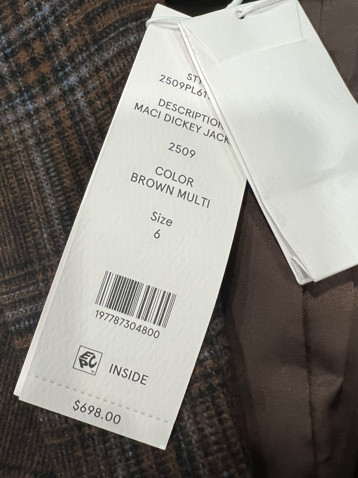 Veronica Beard Maci Dickey Wool Jacket NWT Retail $698 Size 6