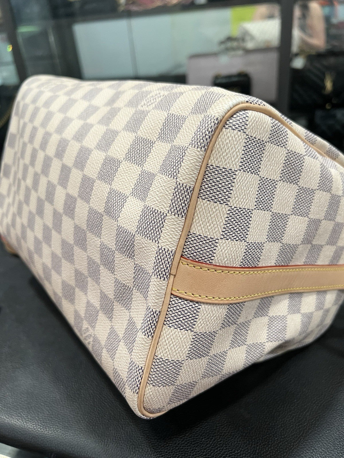 Louis Vuitton Speedy 30 Bandouliere Azure Retail $1980