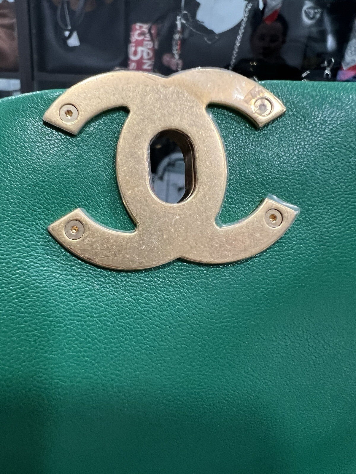 Chanel Medium 19 Flap Bag Green W/Authenticity