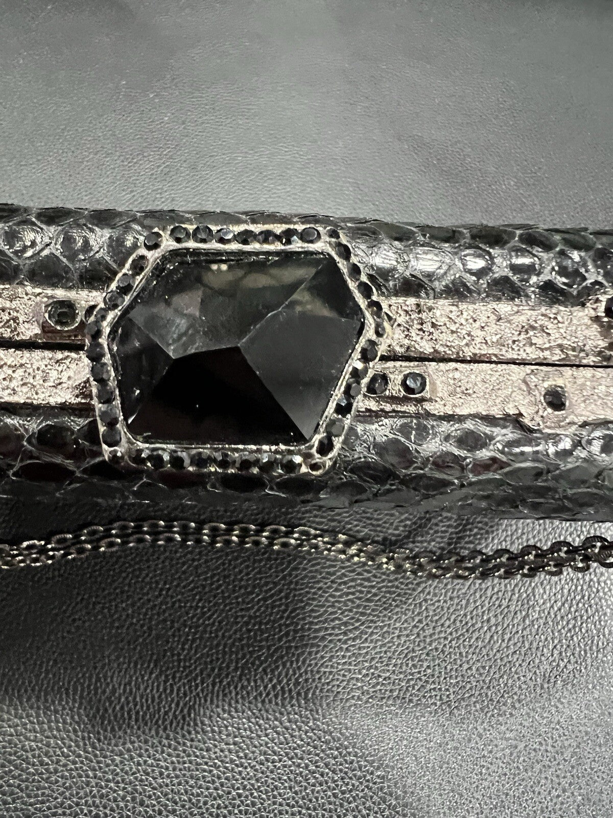 Clara Kasavina Handmade Python Snakeskin Clutch RARE