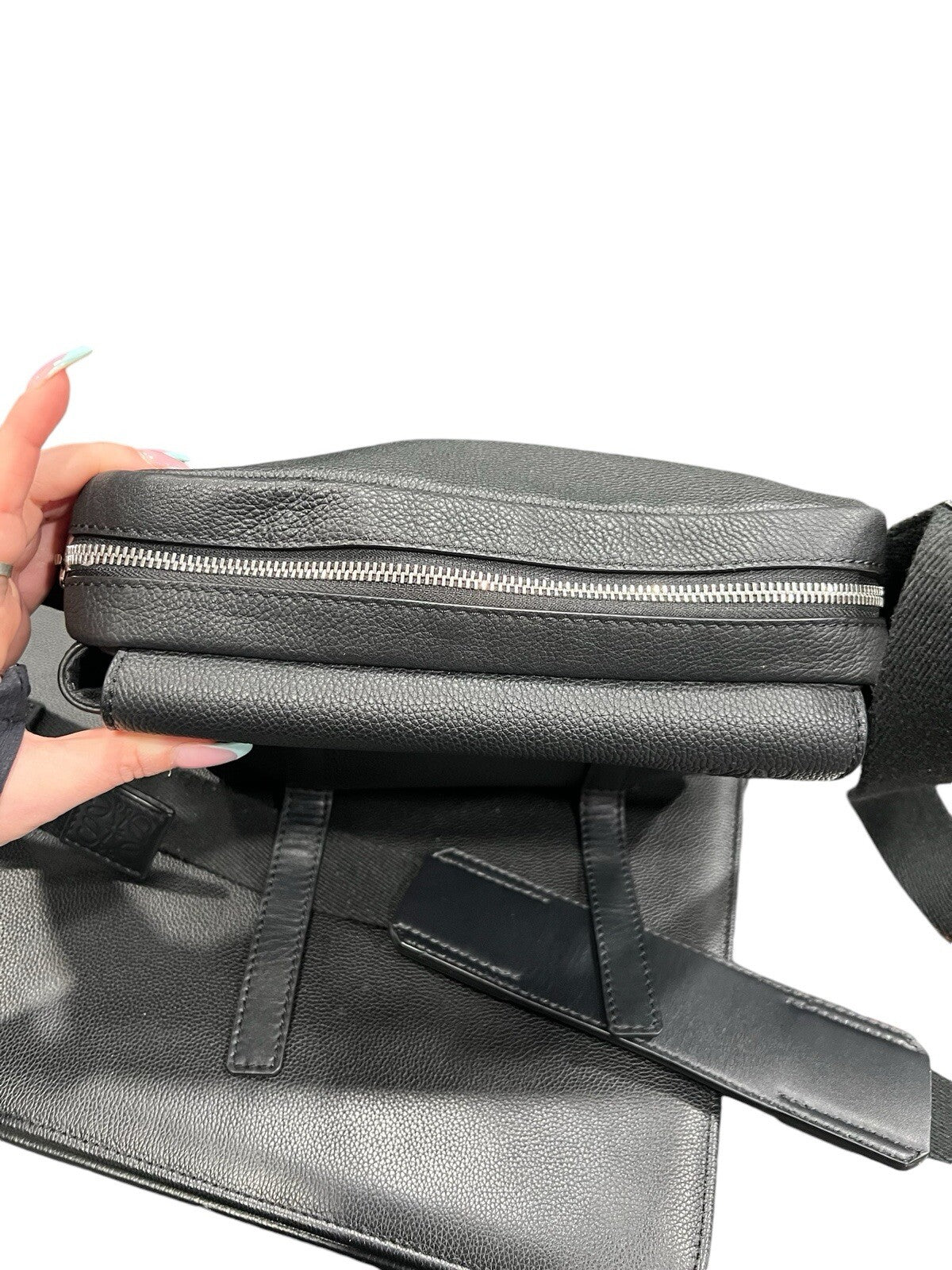 Loewe XS Military Messenger Bag In Black W/Cert of Authenticity