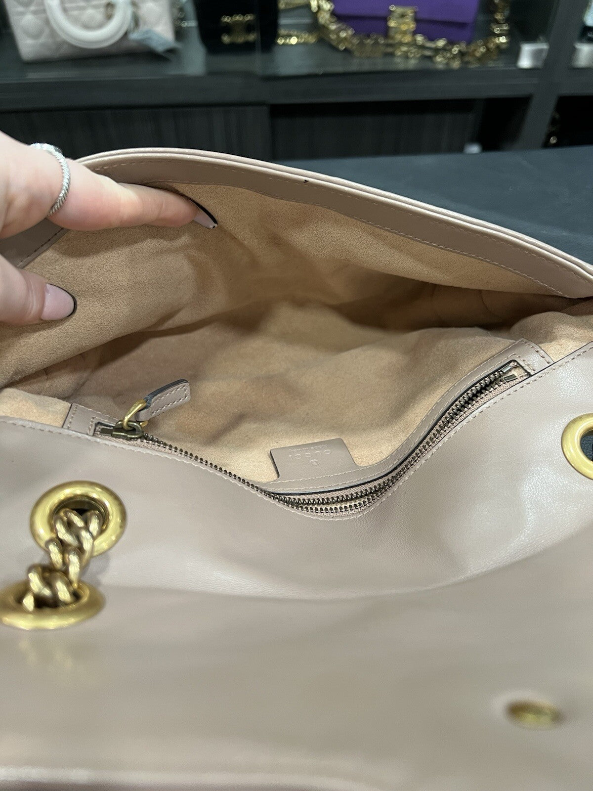 Gucci Matelasse Small GG Marmont Shoulder Bag