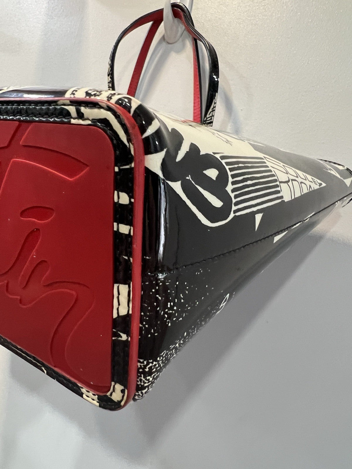 Christian Louboutin Metro Graffiti Cabata Small Tote W/Box Duster & Authenticity