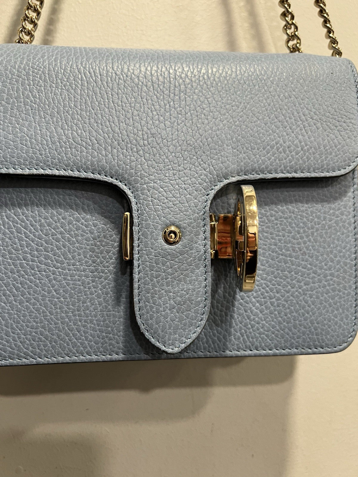 Gucci Light Blue Small Interlocking G Dollar Bag With Duster & Certificate
