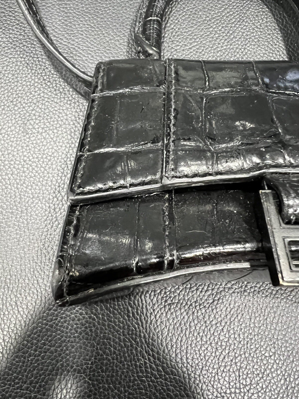 Balenciaga Mini Croc Embossed Crossbody Bag AUTHENTIC