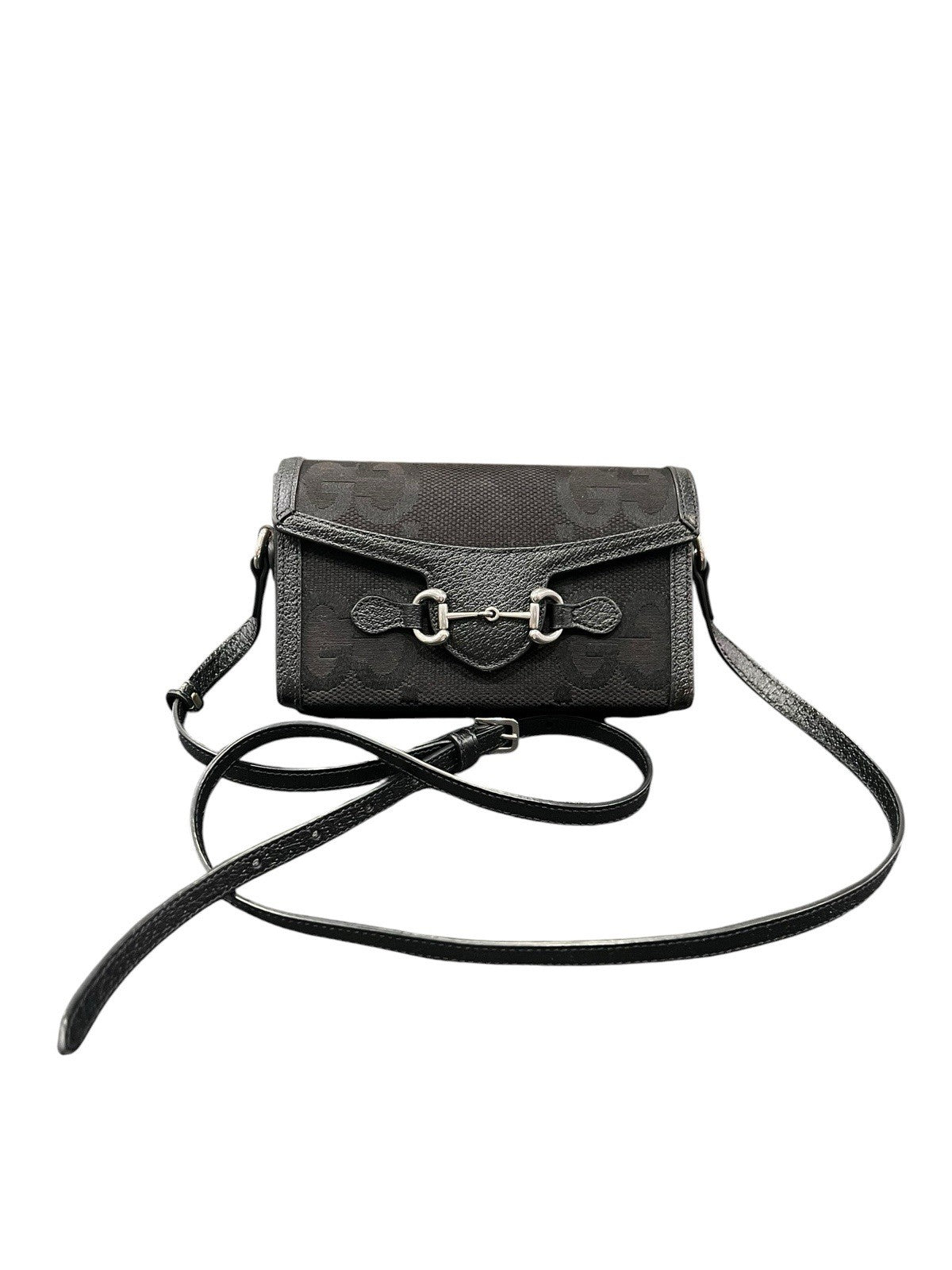 Gucci Black Mini Horse Bit 1955 Rectangle Crossbody W/Authentcity
