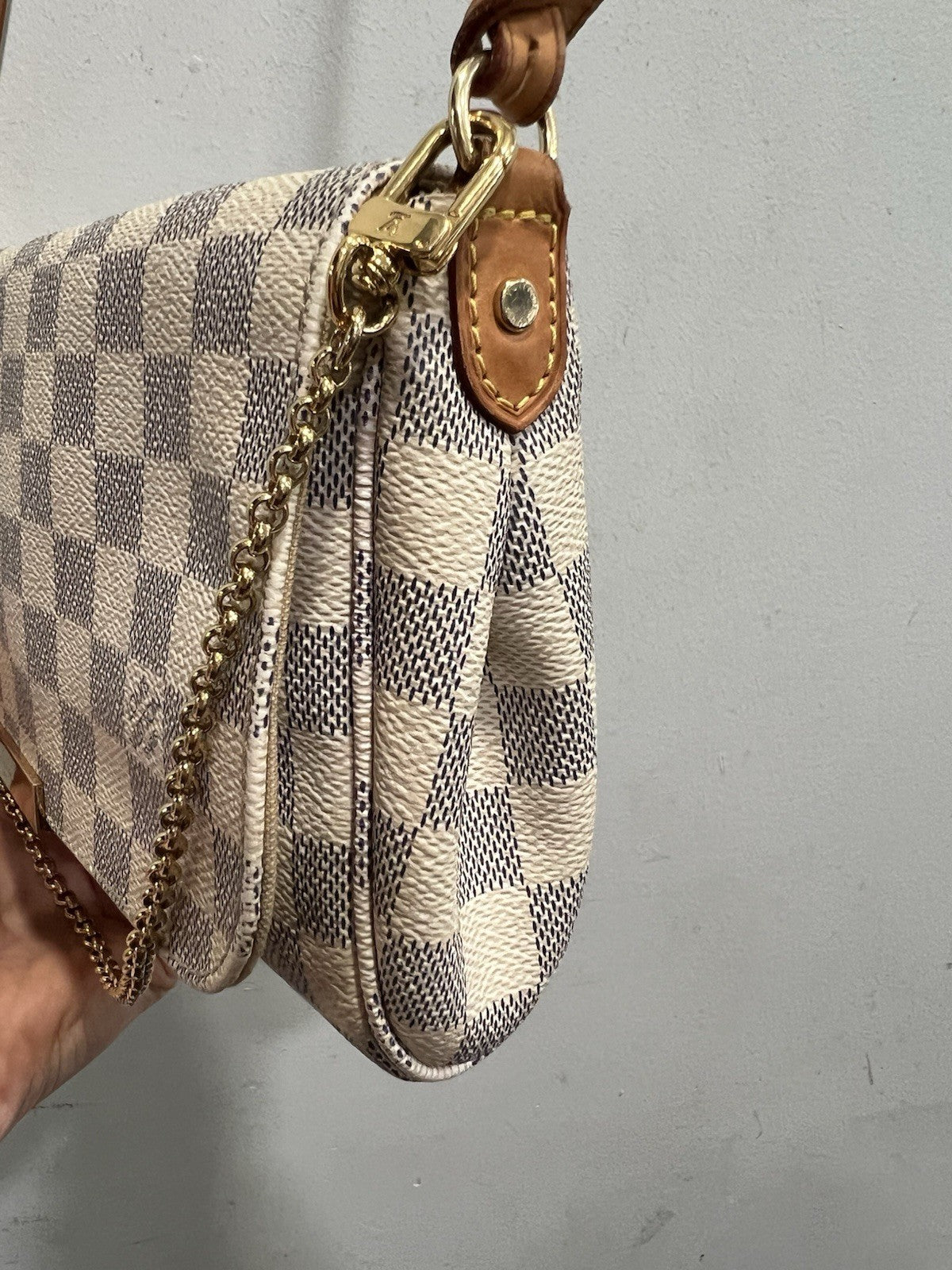 Louis Vuitton Damier Azur Favorite MM Duster & Certificate Of Authenticity
