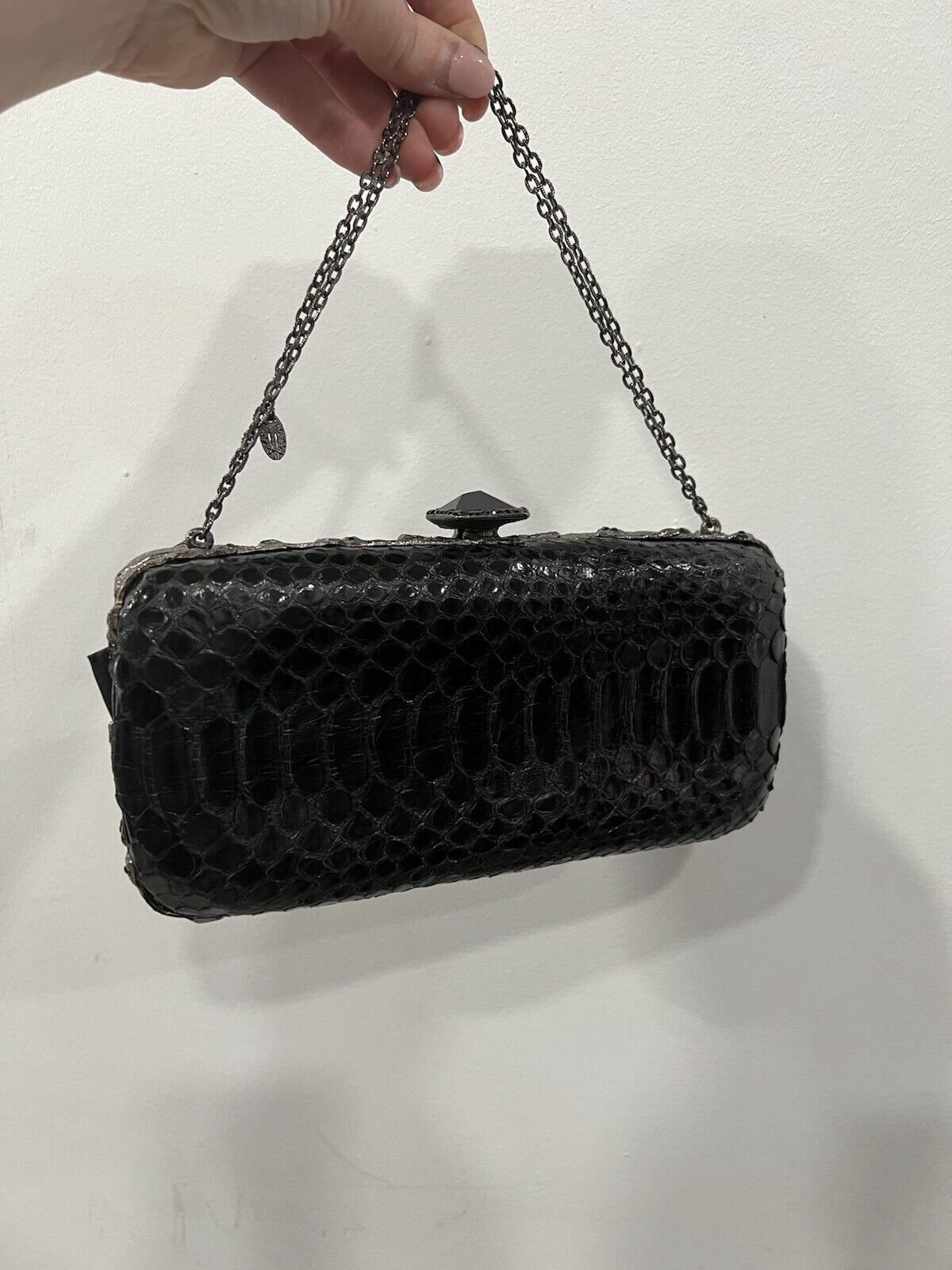 Clara Kasavina Handmade Python Snakeskin Clutch RARE
