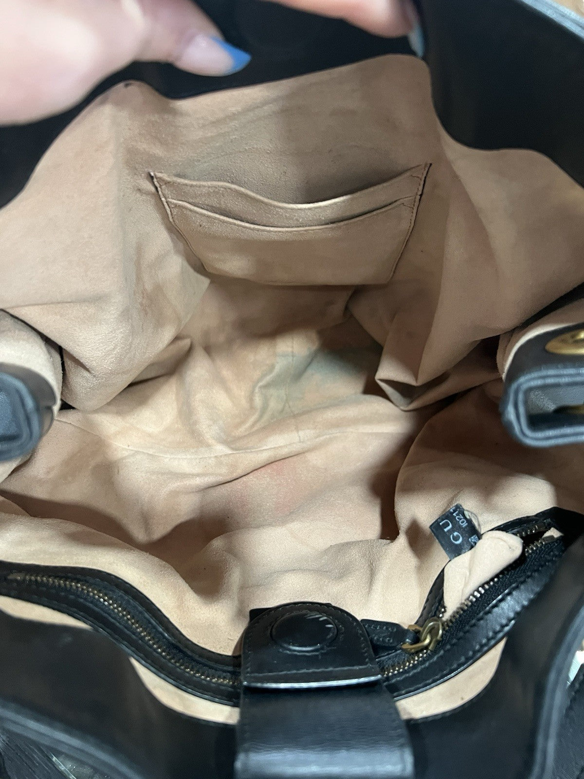 Gucci Marmont Black Gold Hardware Chevron Medium Tote Retail $2800