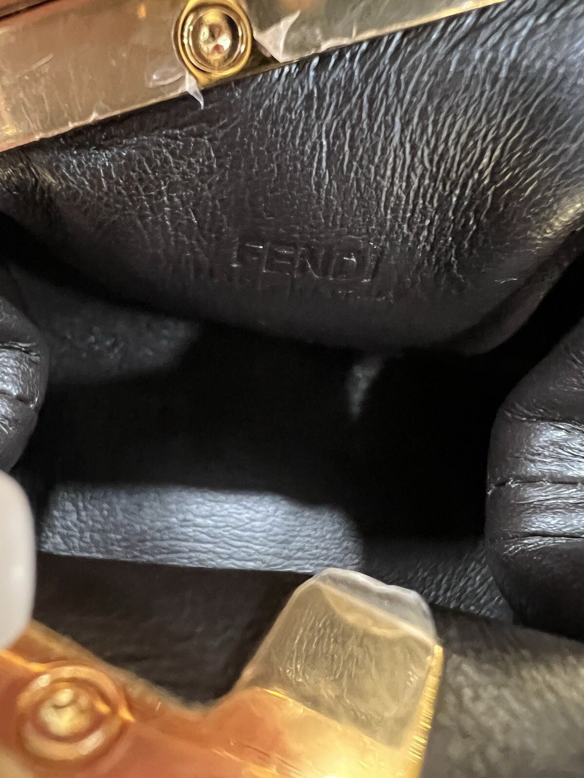 Fendi Nappa Nano Fendi First Bag Charm Chain Bag