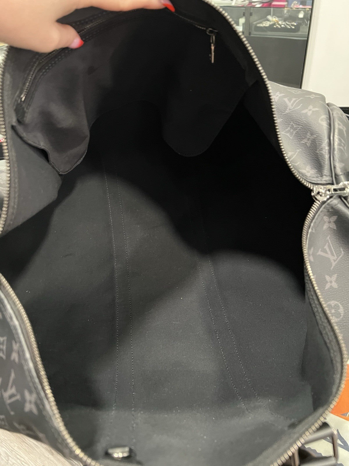 Louis Vuitton 2021 Monogram Eclipse Keepall 55 W/Authenticity