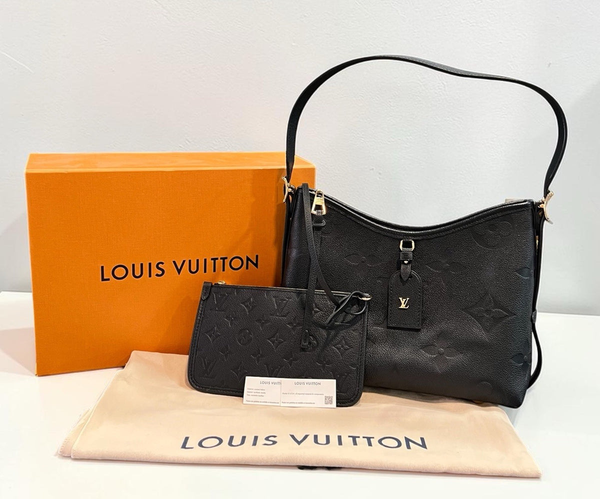 Louis Vuitton CarryAll PM Noir Empriente W/ Box Duster Certificate Retail $3350