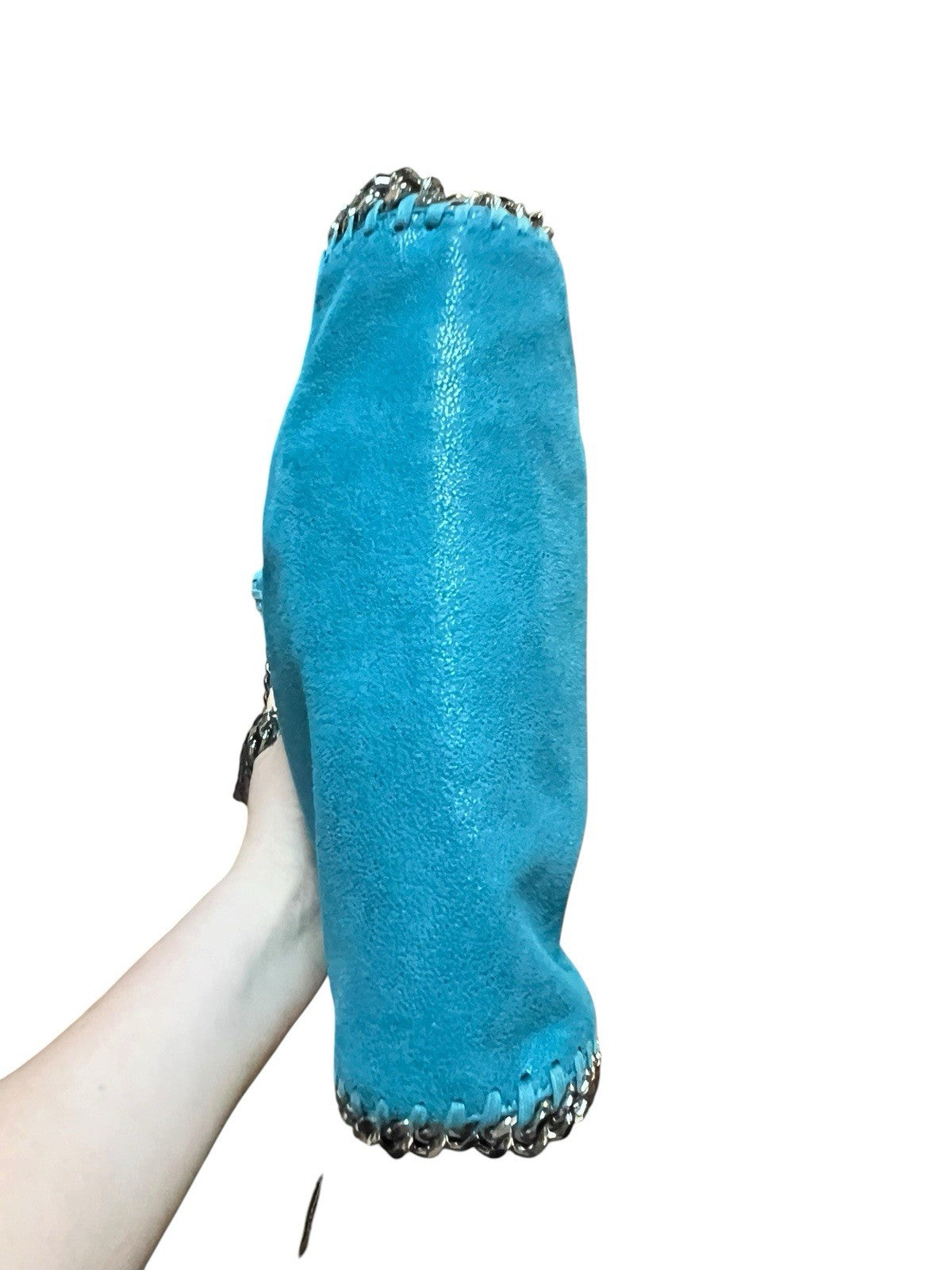 Stella McCartney Mini Teal Fabella Chain Bag Retail $1350