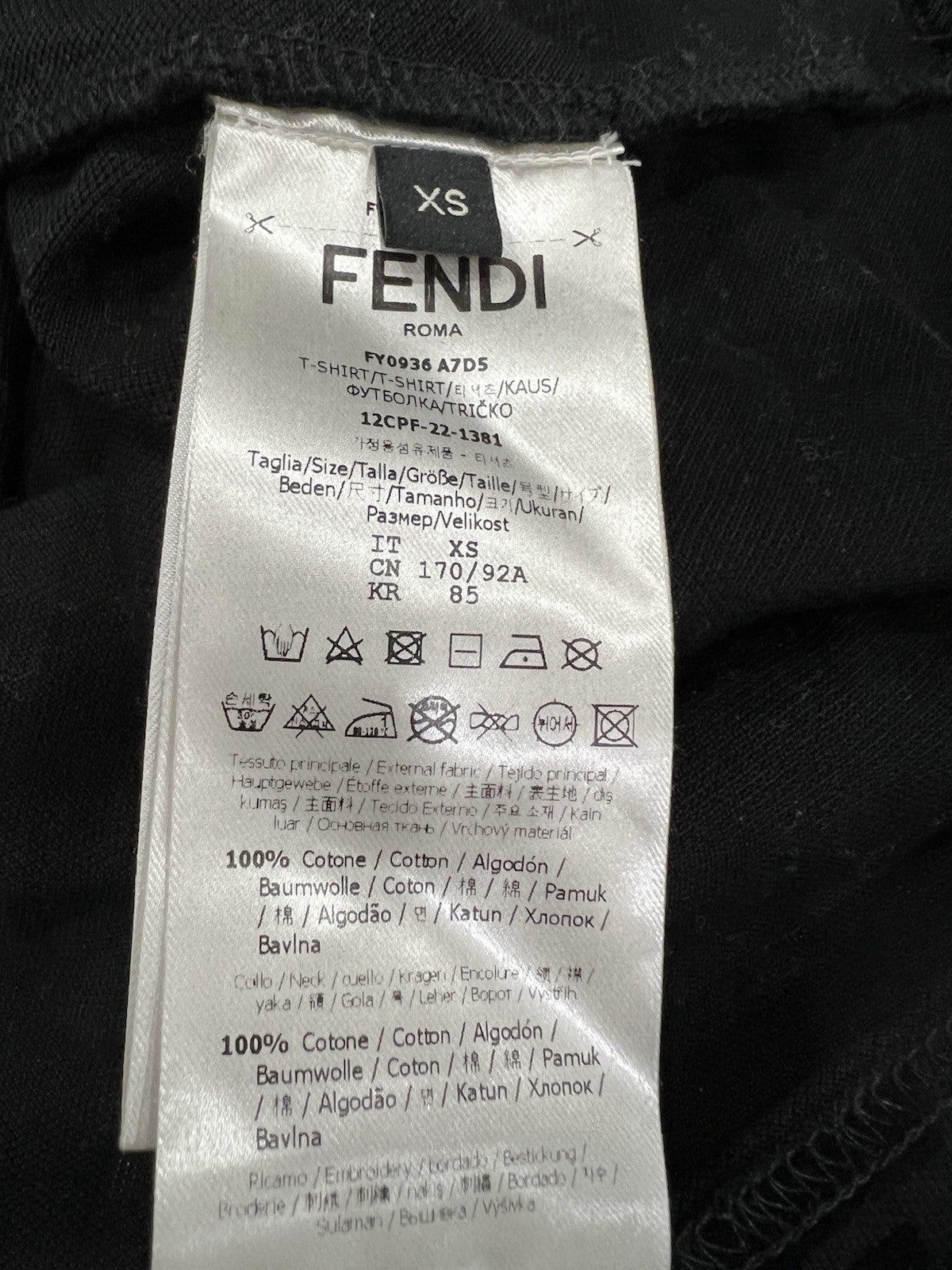 Fendi FF Motif Oversized T-Shirt Men's XS