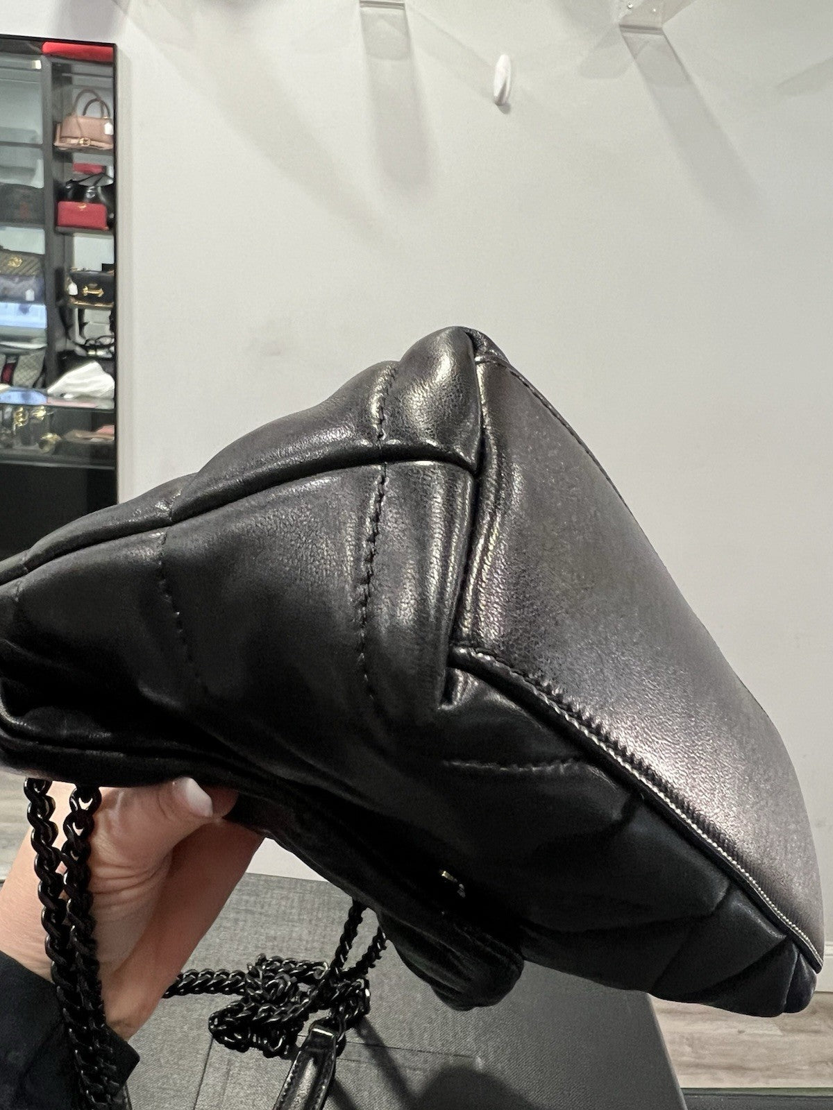 YSL Saint Laurent Toy Puffer In Lambskin Retail $2490 Box & Duster