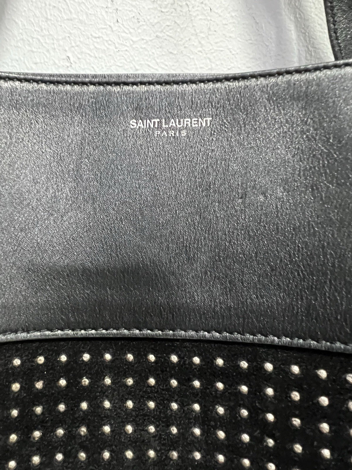 YSL Saint Laurent East West Reversible Black Tote Bag With Pouch