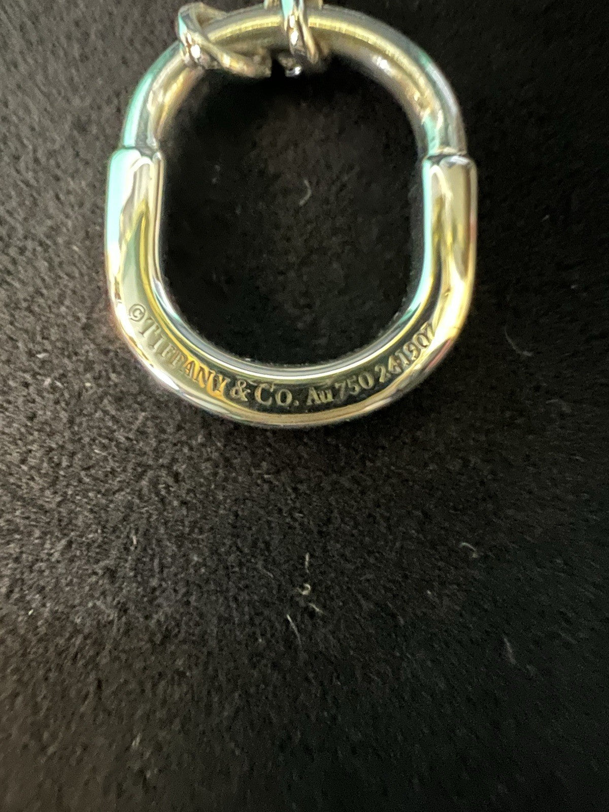 Tiffany & Co. Small Padlock Necklace With Diamonds 18k White Gold