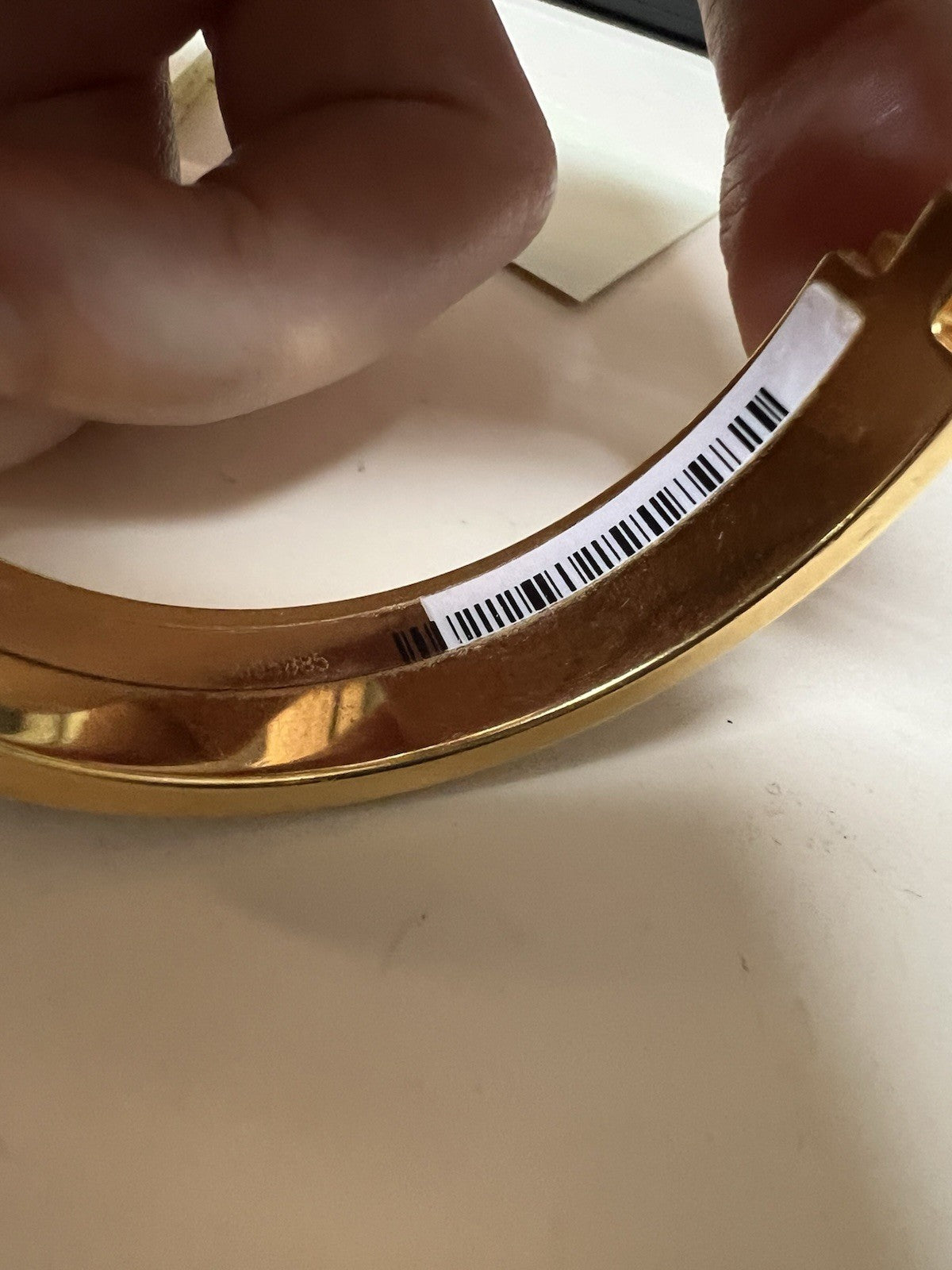 Hermes Click H Black/Gold Cuff Bracelet Retail $810 AUTHENTIC 6.75"