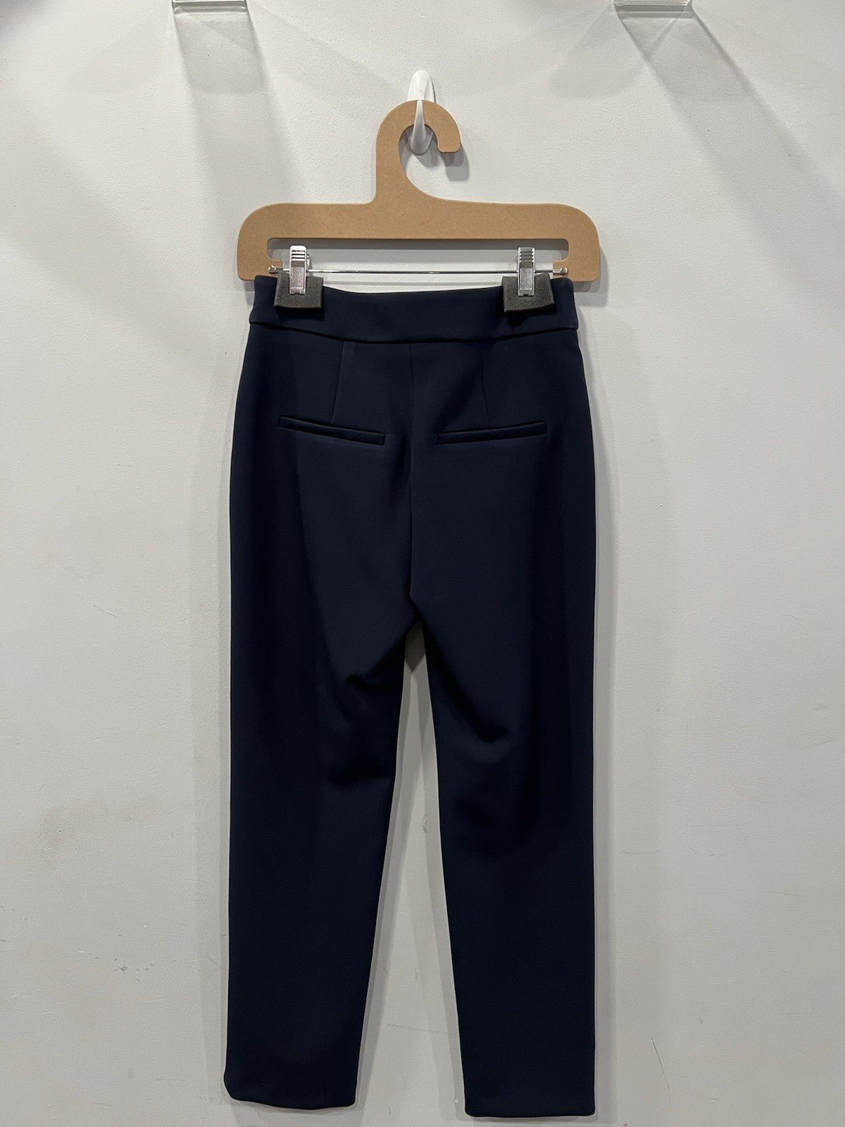 Veronica Beard Navy Renzo Straight Crop Pant Size 0 NWT Retail $395