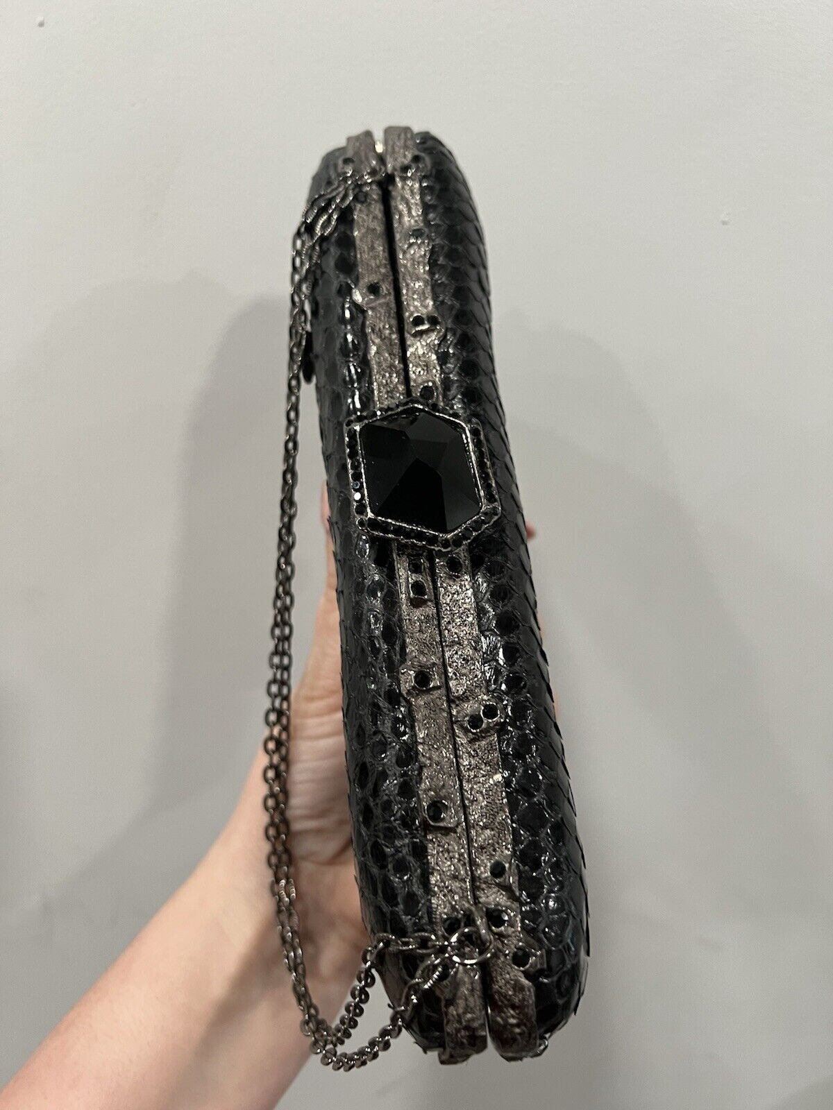 Clara Kasavina Handmade Python Snakeskin Clutch RARE