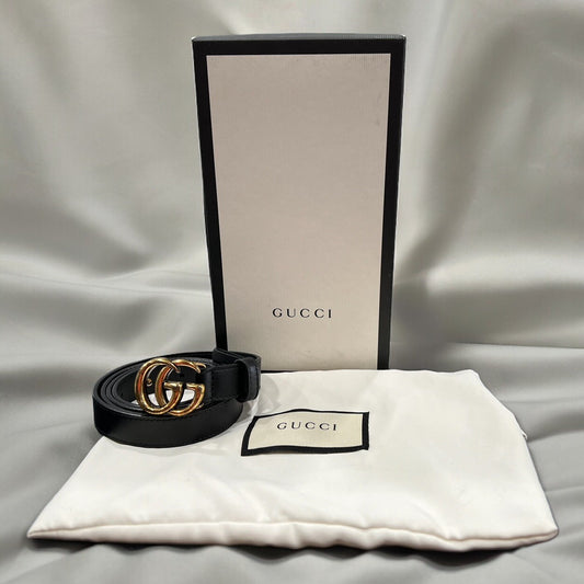 Gucci Marmont Thin Belt W/Box & Duster (Retail $420) 90/36"