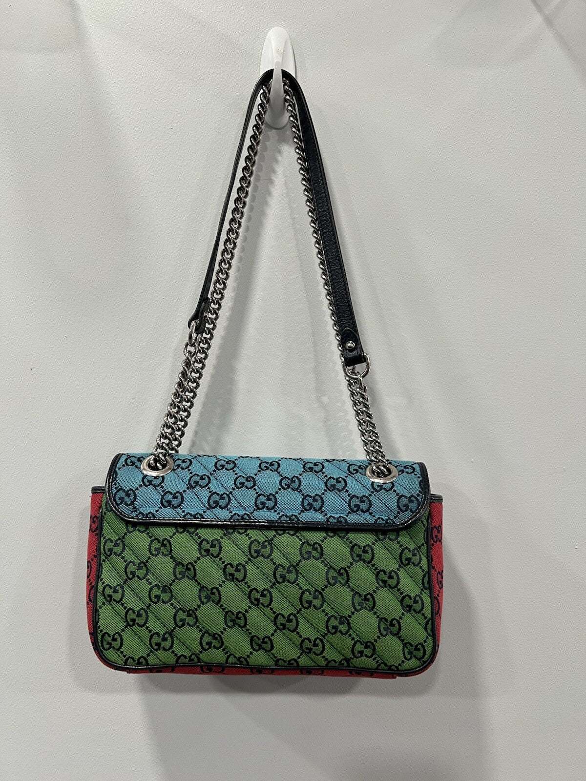 Gucci GG Marmont Flap Bag Diagonal Quilted GG Canvas Small LTD ED.