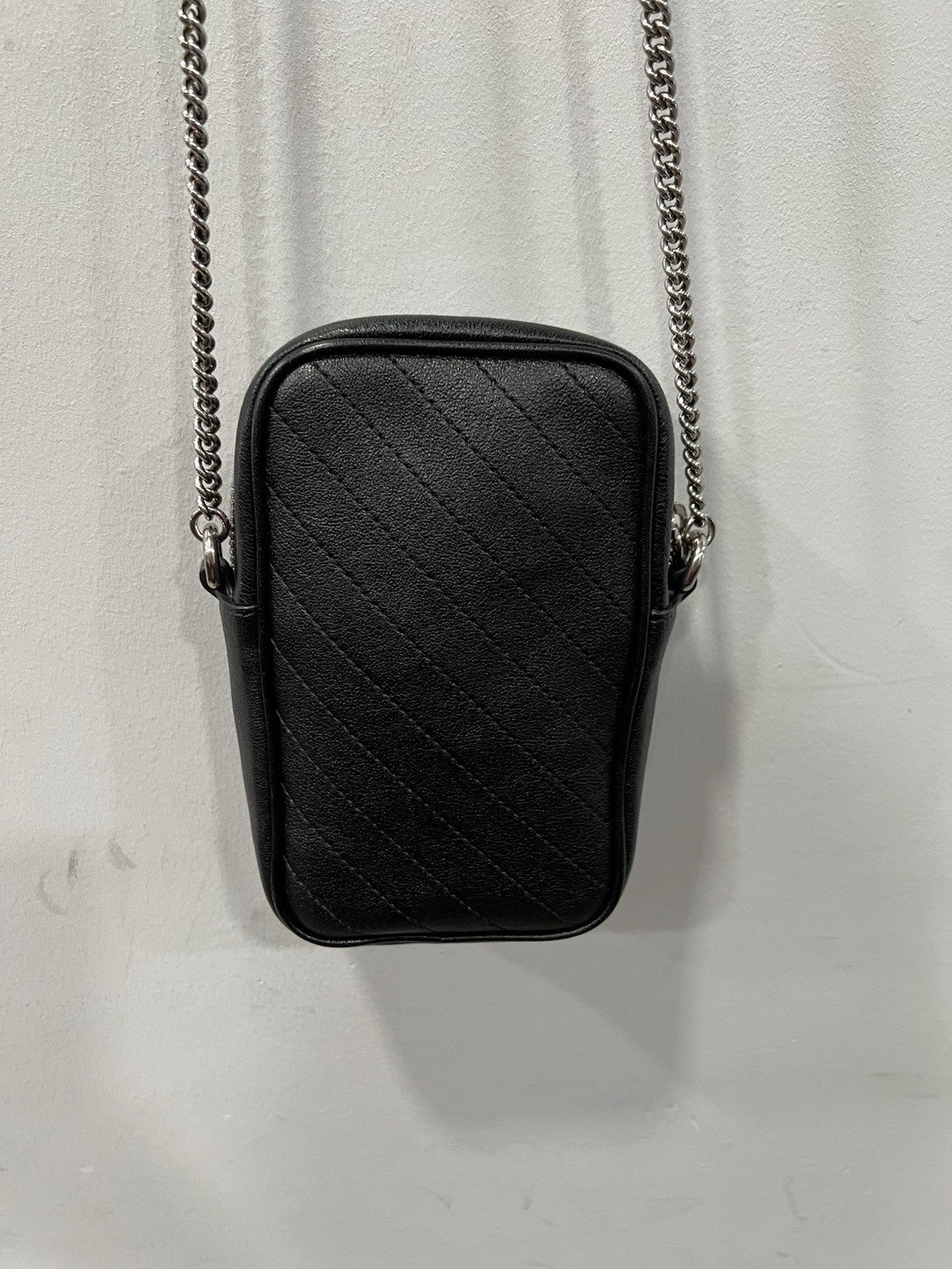 Gucci Mini Blondie Vertical Black Chain Bag With Authenticity