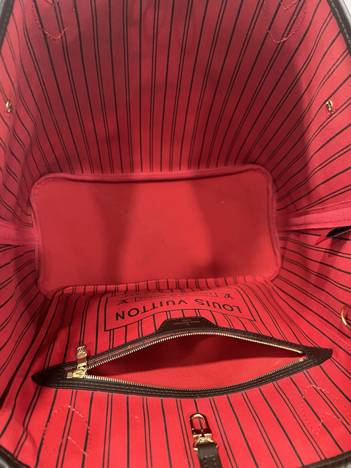 Louis Vuitton Damier Ebene Neverfull MM W/Authenticity