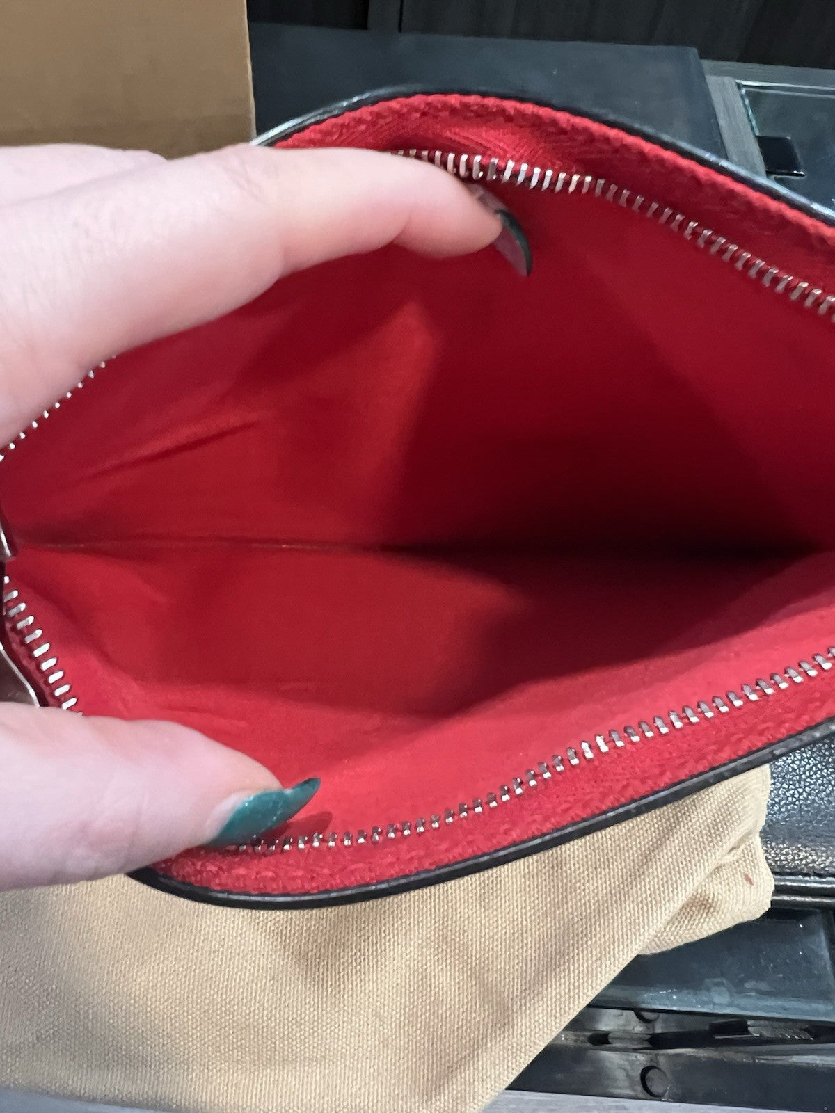 Christian Louboutin Metro Graffiti Cabata Small Tote W/Box Duster & Authenticity