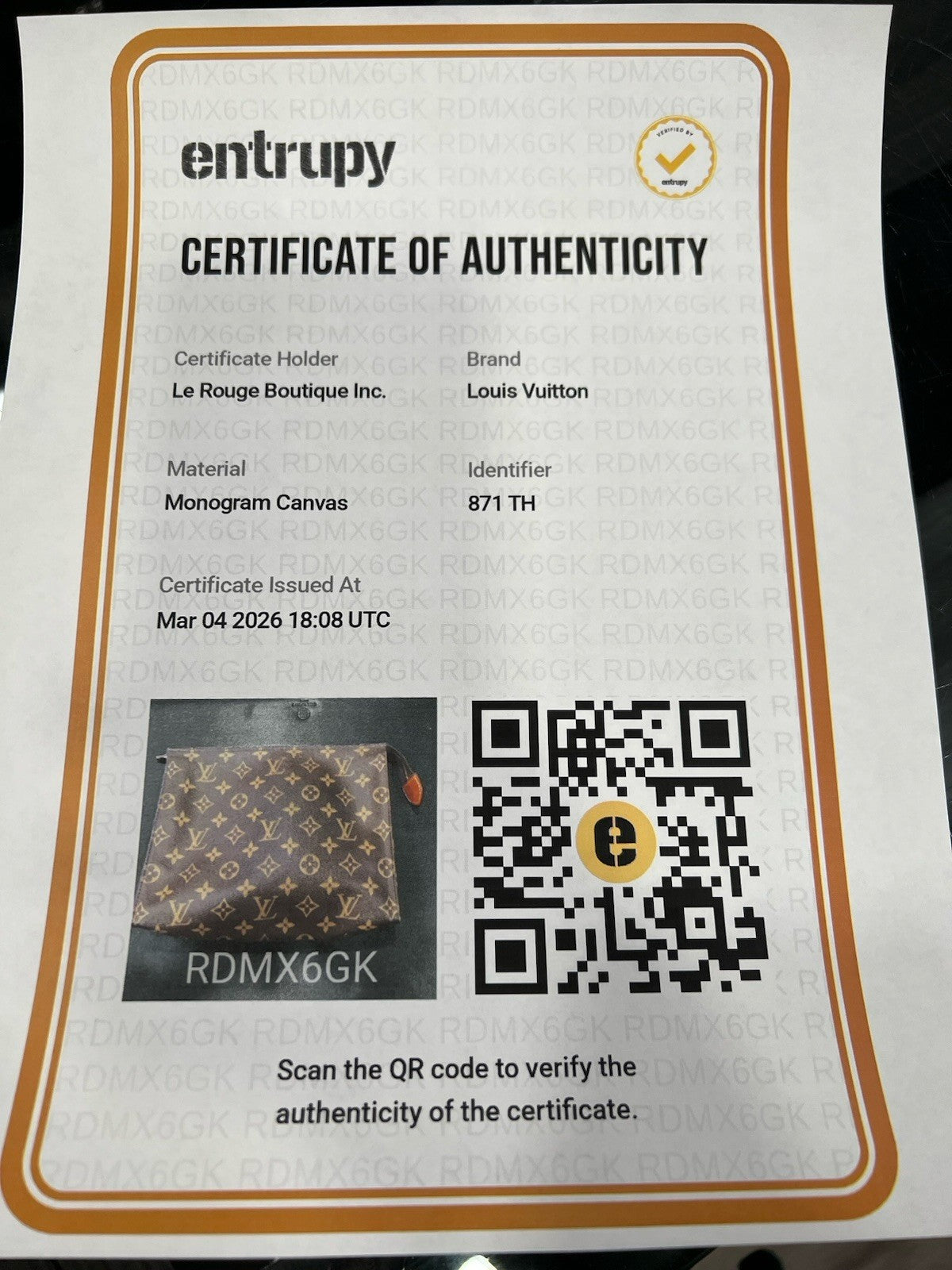 Louis Vuitton Monogram Toiletry Duo W/ Certificates Of Authenticity Sz 26 & 15