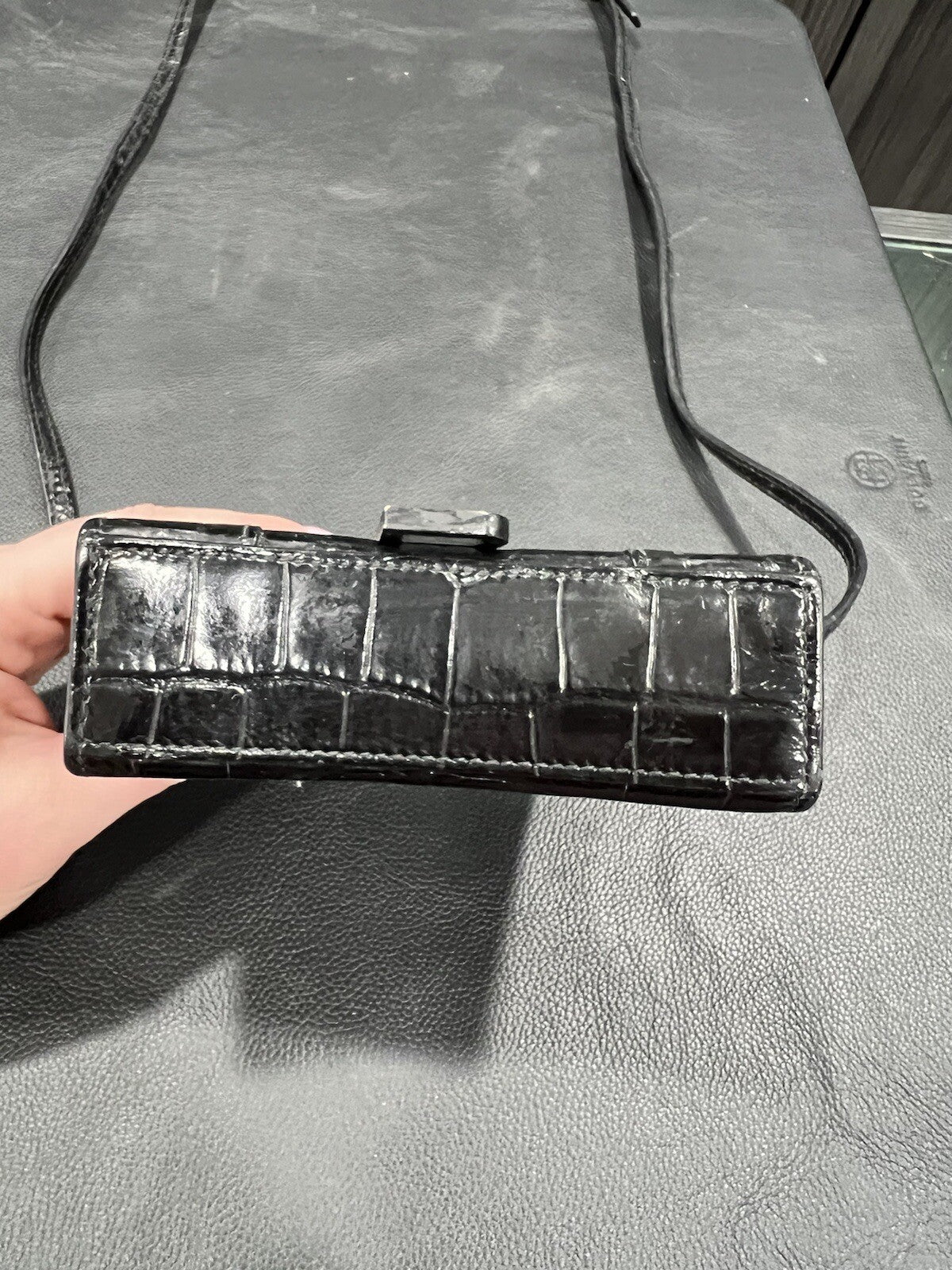 Balenciaga Mini Croc Embossed Crossbody Bag AUTHENTIC