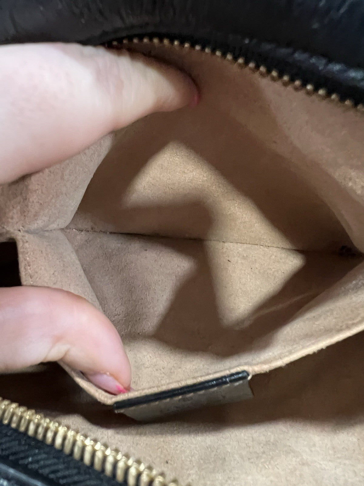 Gucci Marmont Monogram Black Leather Gold Hardware Crossbody W/Authenticity