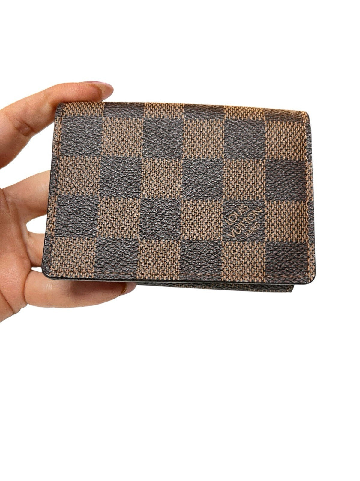 Louis Vuitton Damier Ebene Card Case Duster & Authenticity