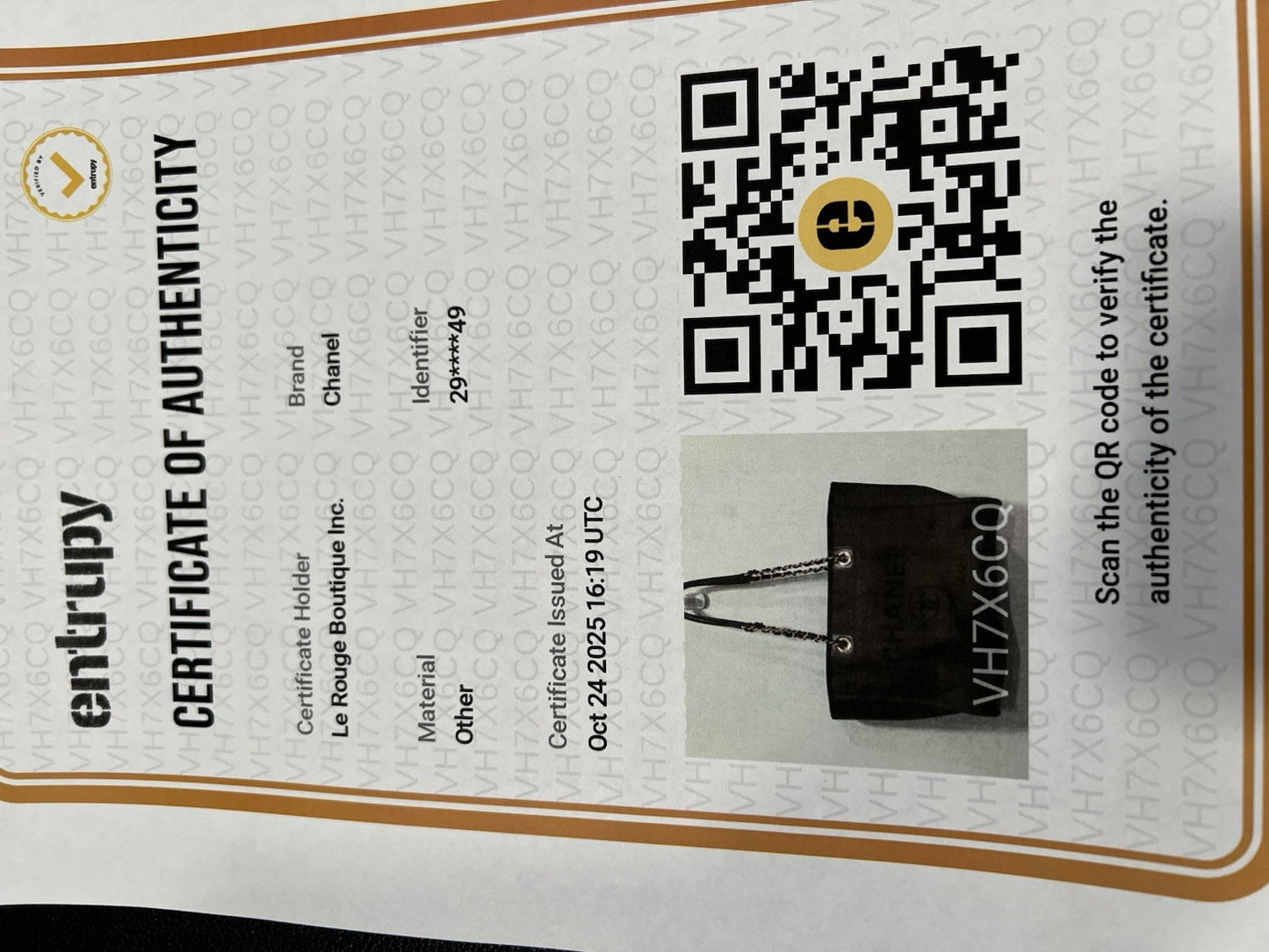 Chanel Mixed Fibers Striped Small Deauville Tote Navy Blue W/Authenticity