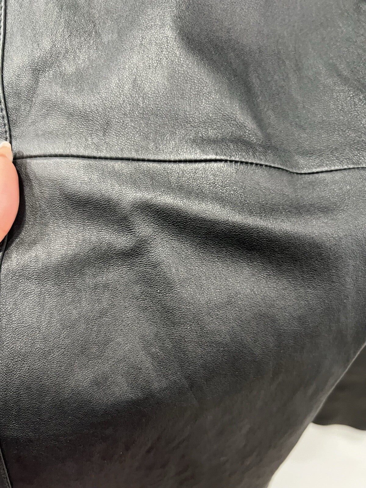 Givenchy Black Leather Zipper Detail Stretch Pants Size 40/US8