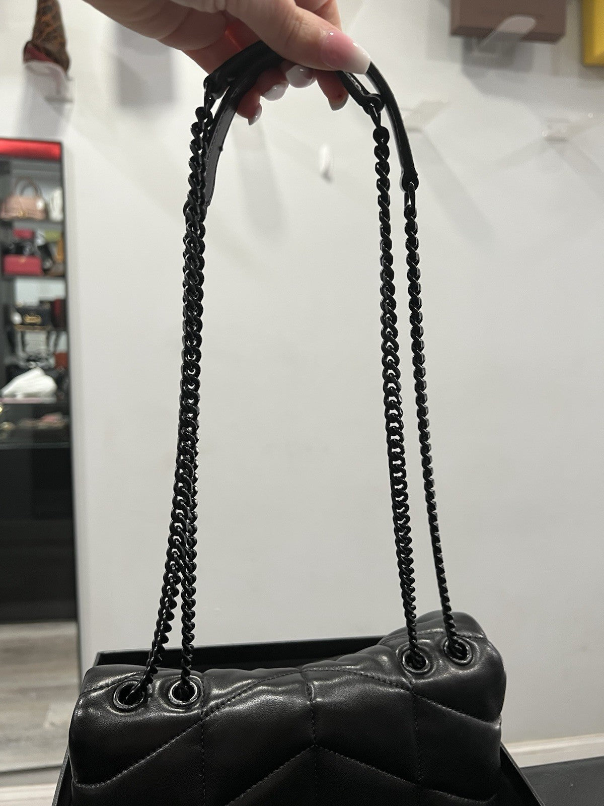 YSL Saint Laurent Toy Puffer In Lambskin Retail $2490 Box & Duster