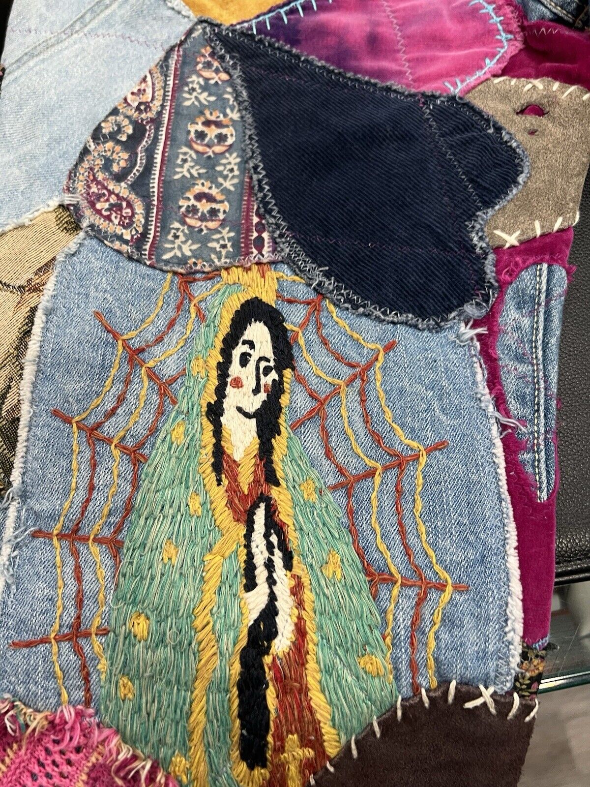 KAPITAL Straight Leg Crazy Patchwork Jeans Size 30 AUTHENTIC