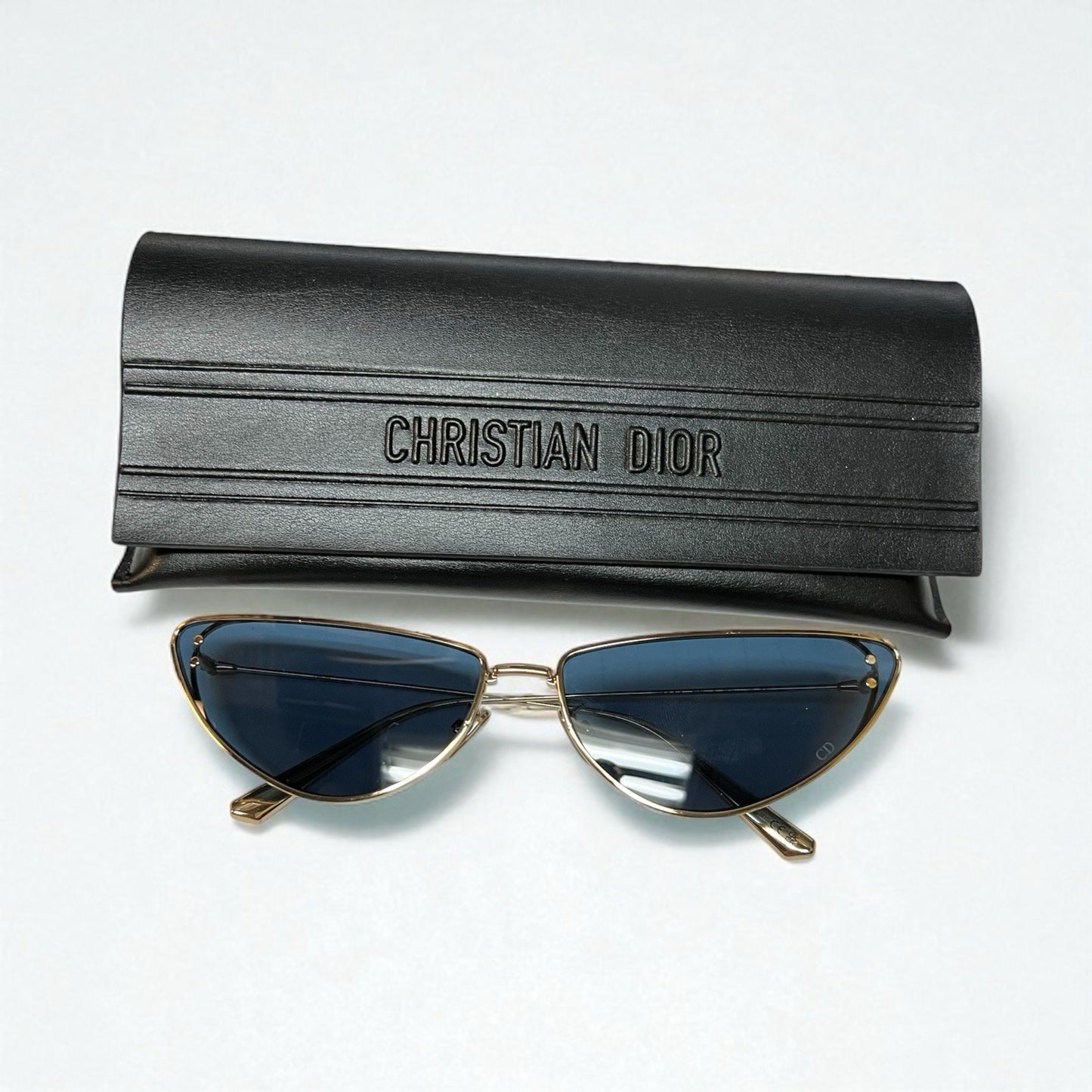 Christian Dior Miss Dior Sunglasses Gold/Blue Model B1U 8080 63mm Retail $480