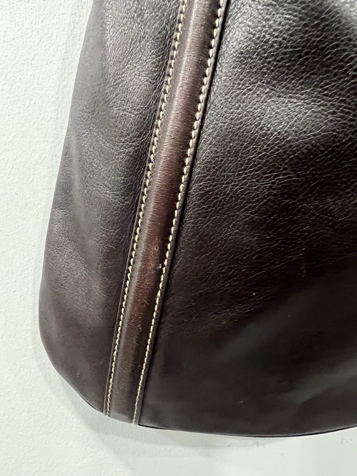 Gucci Leather Medium Britt Dark Brown Shoulder Bag With Authenticity